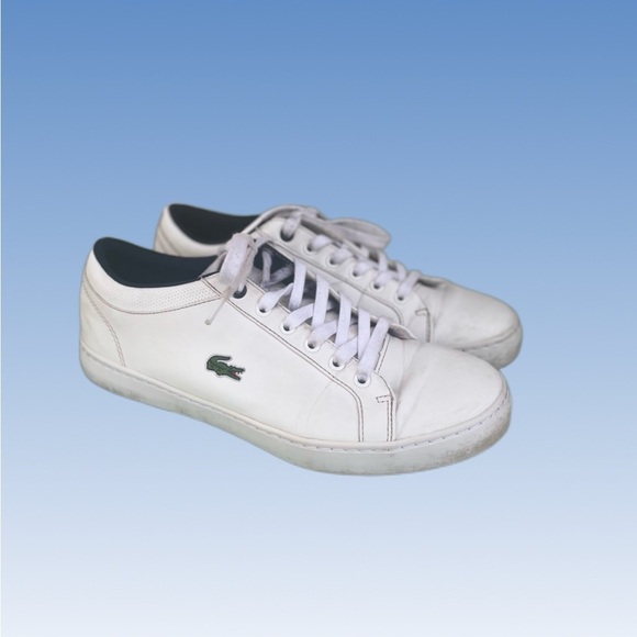 Lacoste Shoes - Lacoste women’s White and Green Sneakers size 6.5